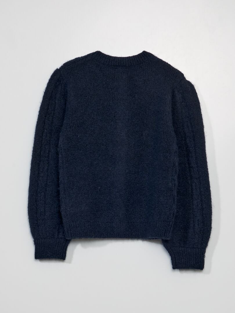 Opengebreid vest - BLAUW