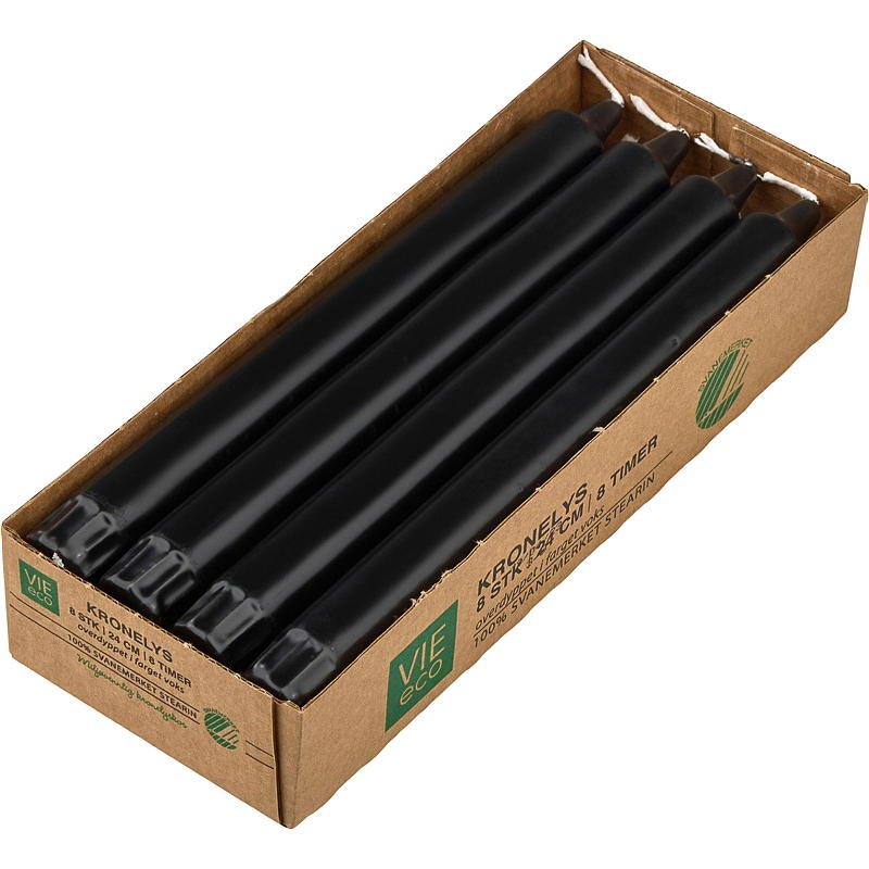 Vie Eco Crown lamp 8-pack 24 cm eco zwart