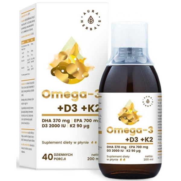 Aura Herbals Omega 3 + D3 + K2mk7