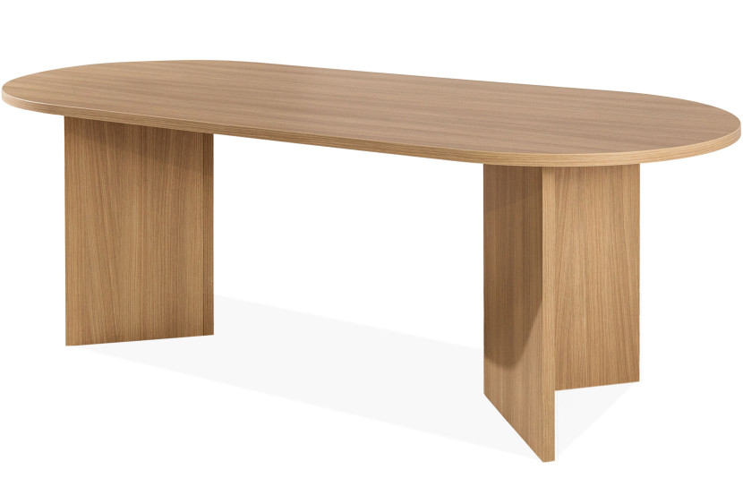 KONSIMO FABER Stół do jadalni owalny 204 cm w stylu modern jasny dąb