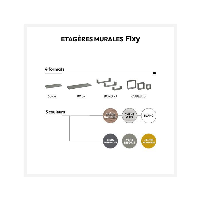 estantes de pared cúbicos pequeños 