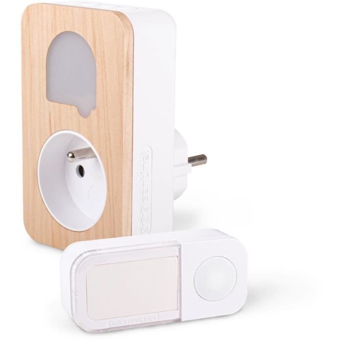 Wireless and battery-free doorbell with integrated plug - SCS SENTINEL - CSF0105 - SONE + Cosy - 25 melodies