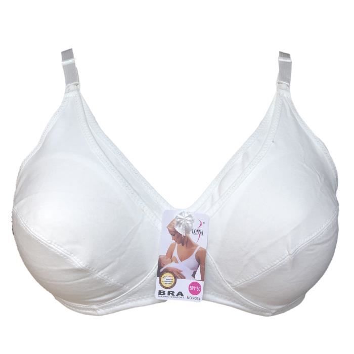 Soutien gorge allaitement 105C blanc sans armatures non rembourré lingerie femme