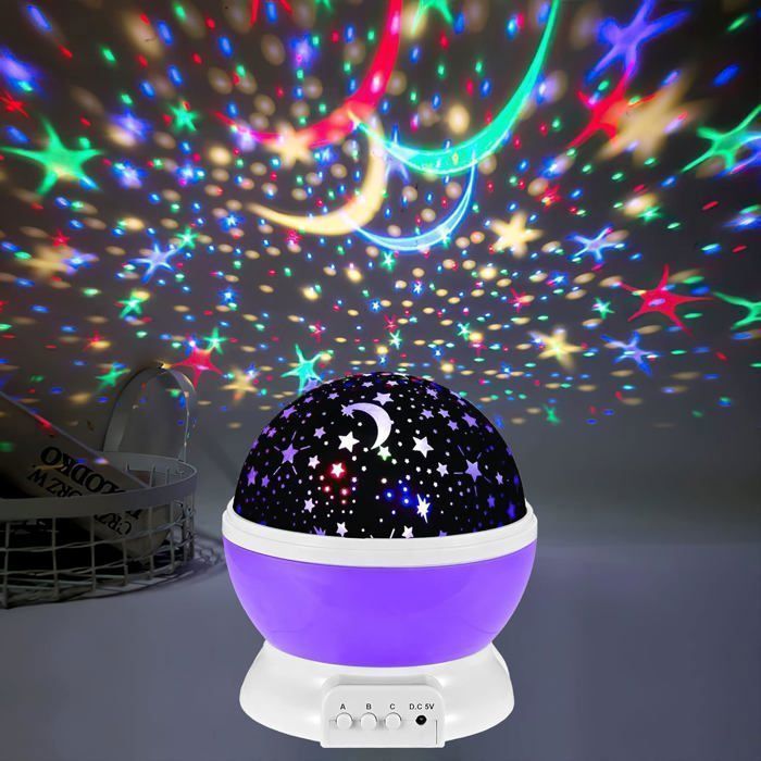 LED Projecteur de ciel étoilé - lumière nocturne Galaxy Universum - lampe de chambre d'enfants - avec effet de lumière nordique