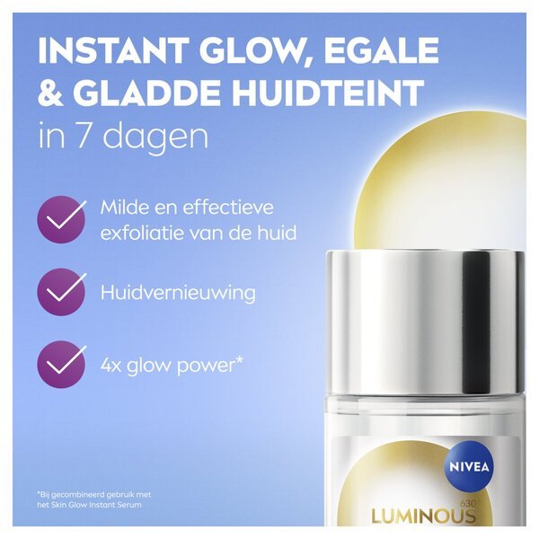 NIVEA Luminous630 Skin Glow skystas veido prausiklis, 100 ml