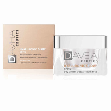 D'AVEIA Ceutics Hyaluronic Glow Day Cream Detox Antioxidant Rozjasňující krém na obličej SPF15 50 ml 50 ml