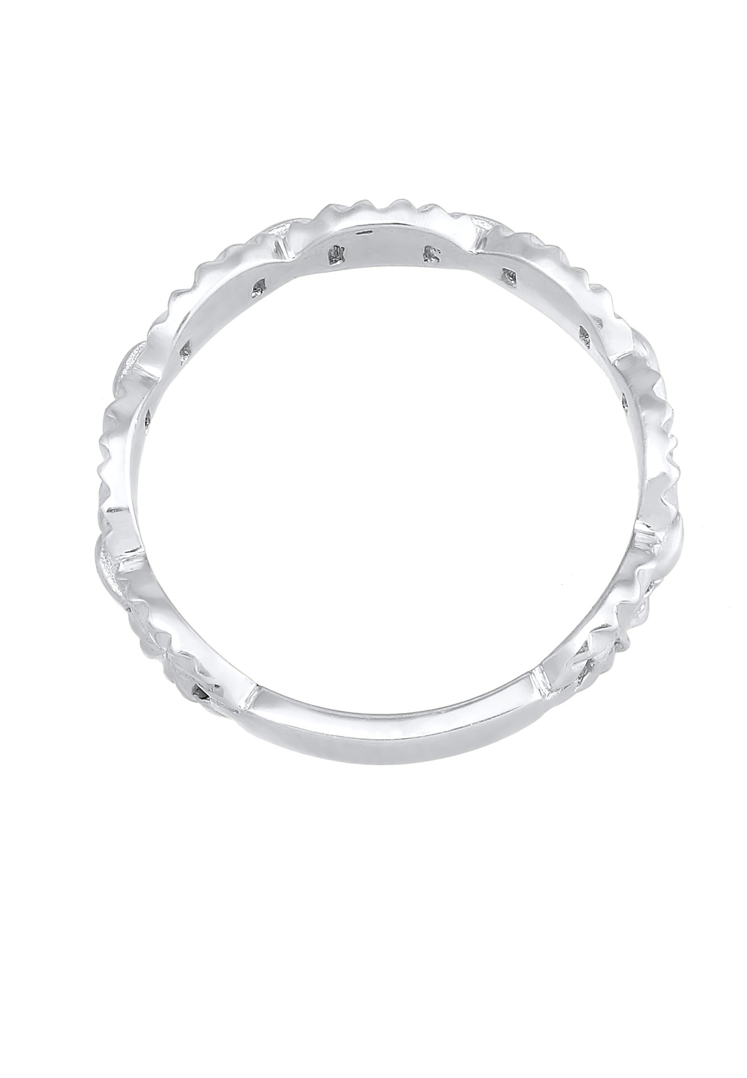 Elli Bague pour dames en argent sterling 925, avec plaque en forme d'étoile, élégante et tendance.