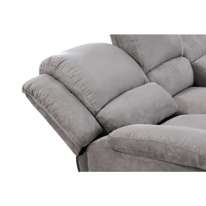 LEO 3-Sitzer-Elektrosofa mit Relaxfunktion in Mikrofaser - L193 x 93 x 96 cm - LOUNGITUDE