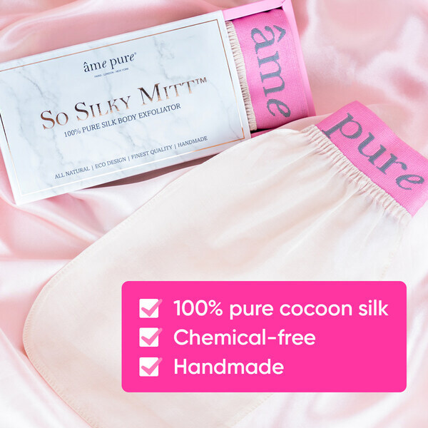 âme pure So Silky Mitt 100% Pure Silk Exfoliërende Handschoen