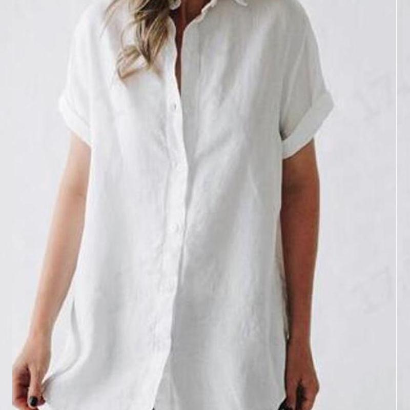 Camisas de mujer de moda de verano y otoño en oferta, estilo moderno, tallas grandes, color liso, estilo casual, manga larga, top, ropa de mujer 2020