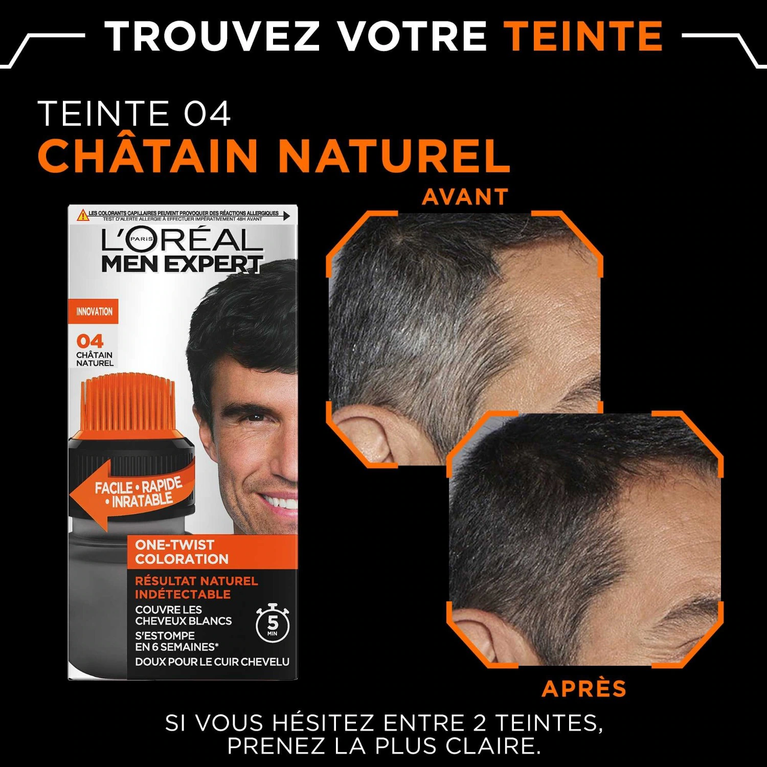 L’Oréal Paris L'Oréal Paris Men Expert One-Twist coloration châtain clair