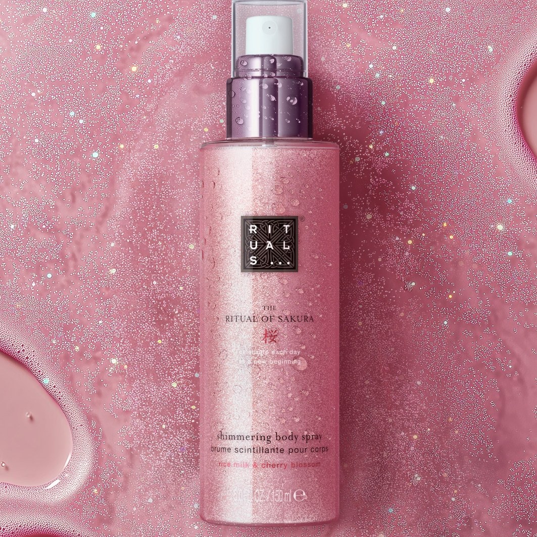 Rituals sprej za telo The Ritual of Sakura Shimmering - 150 ml