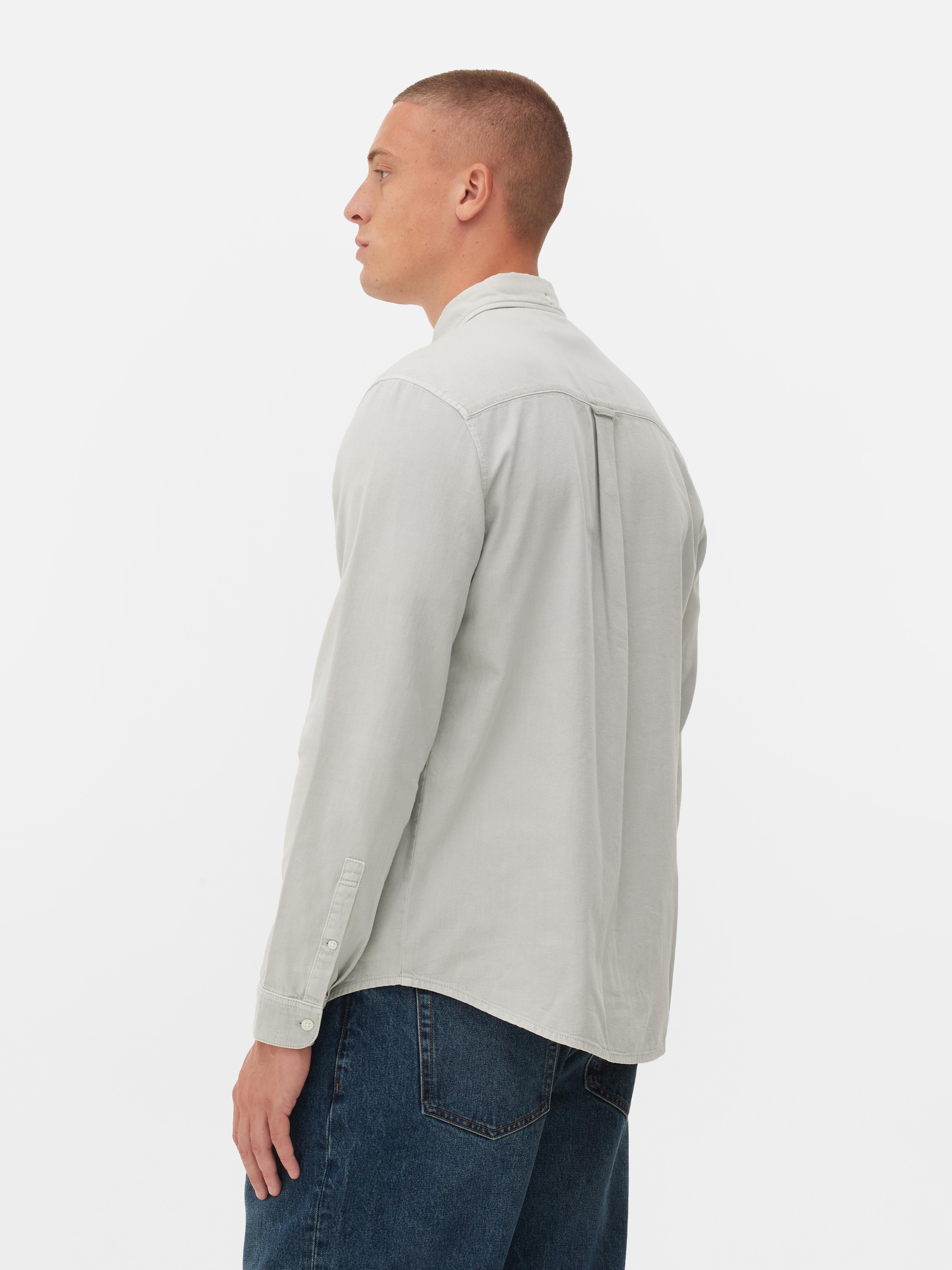 Hosszú ujjú twill pamuting Laza, hosszú ujjú, gombos záródású twill pamuting