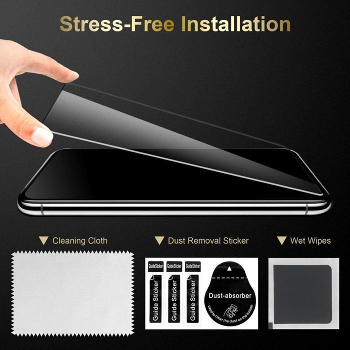 Protector de pantalla de vidrio templado antiarañazos para iPhone 11