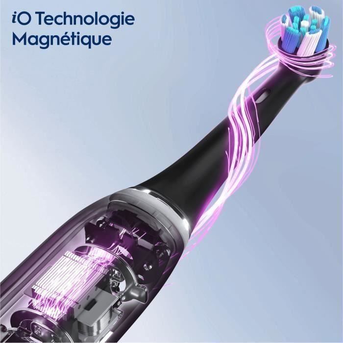 Brosse à dents électrique ORAL-B iO5 connectée - noir - Bluetooth, 1 brossette et 1 étui de voyage