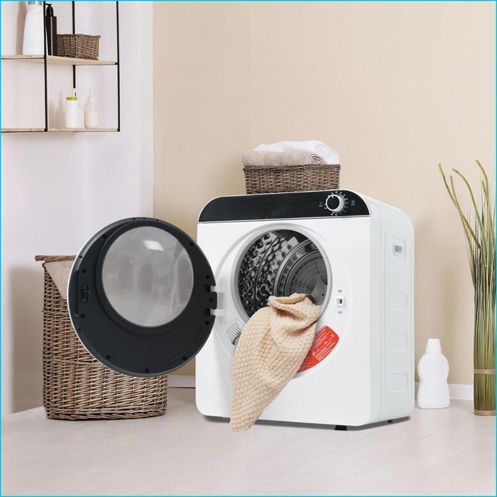 Sèche-linge - Capacité 3 kg (4,5 kg Réelle) - 830 W - 4 Programmes - Montable sur Mur - Blanc