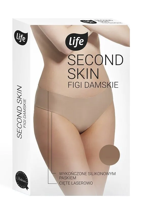 Life Figi Damskie Laserowo Cięte z Silikonem Rozm.Xl Camello