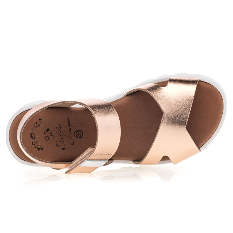 Sandalias amarillas para niña / Zapatos de punta abierta
