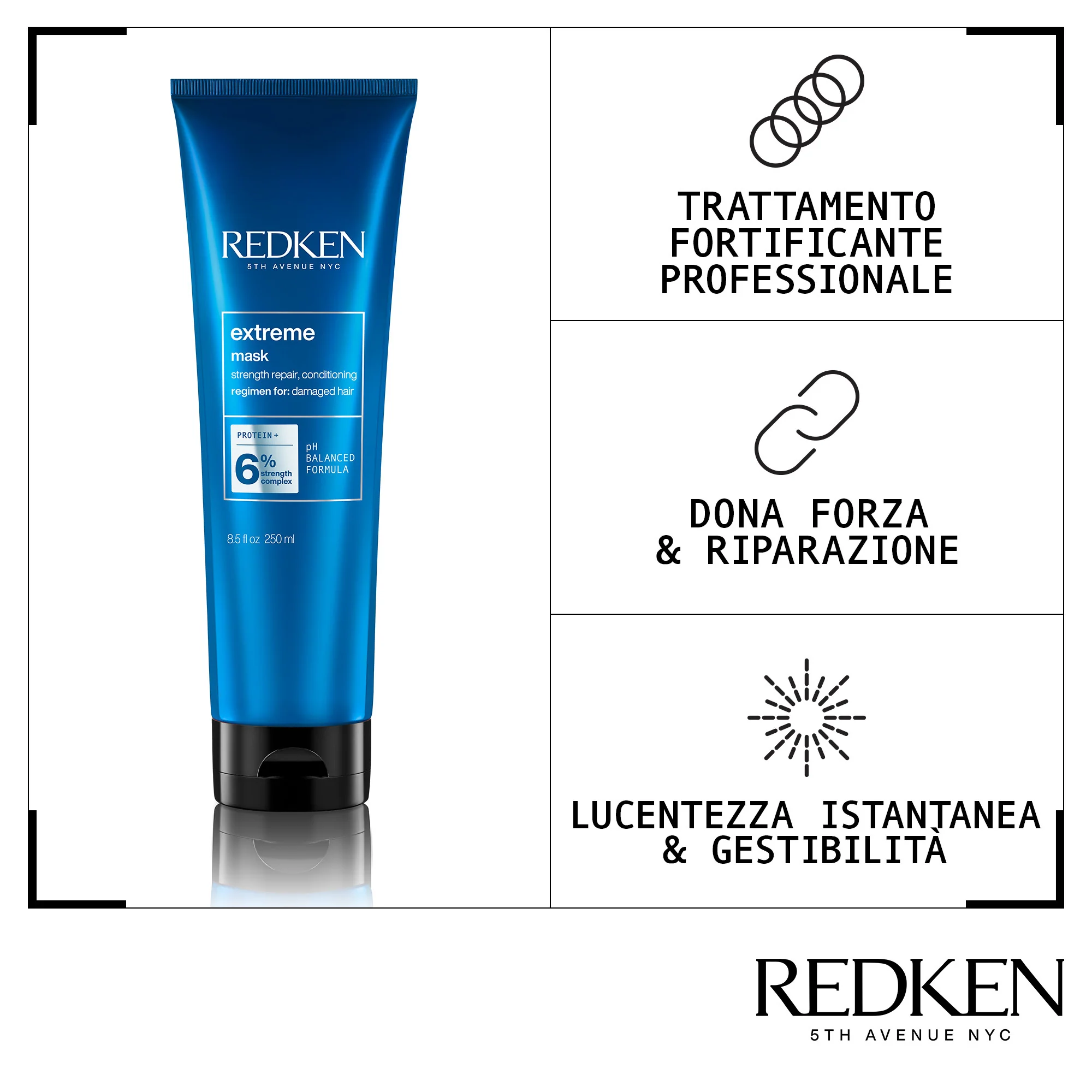 Extreme Mask - Maschera Idratante Capelli, Maschera Riparatrice Capelli