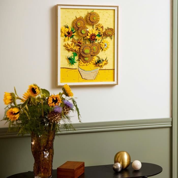 LEGO Art 31215 Vincent van Gogh – Les Tournesols - Tableau mural, Construction pour adulte