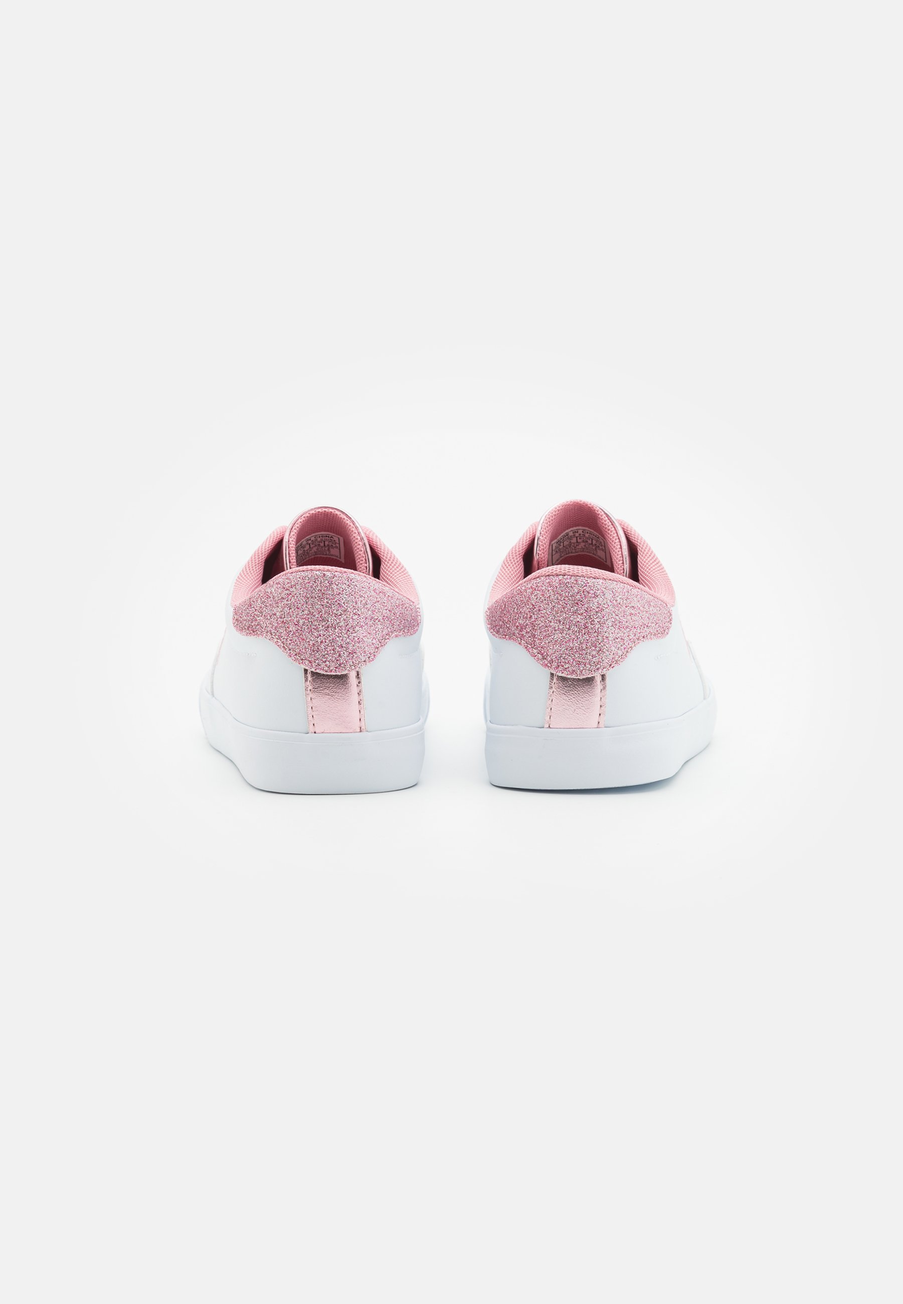 Polo Ralph Lauren THERON - Sneakers - wit/lichtroze/glitter lichtroze