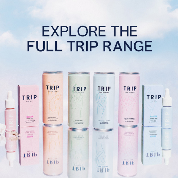 Bebidas de CBD con flor de saúco y menta TRIP, 12 x 250 ml | Salud | Superdrug