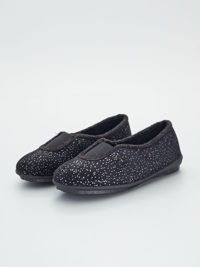 Zapatillas de ballet con lentejuelas - NEGRAS