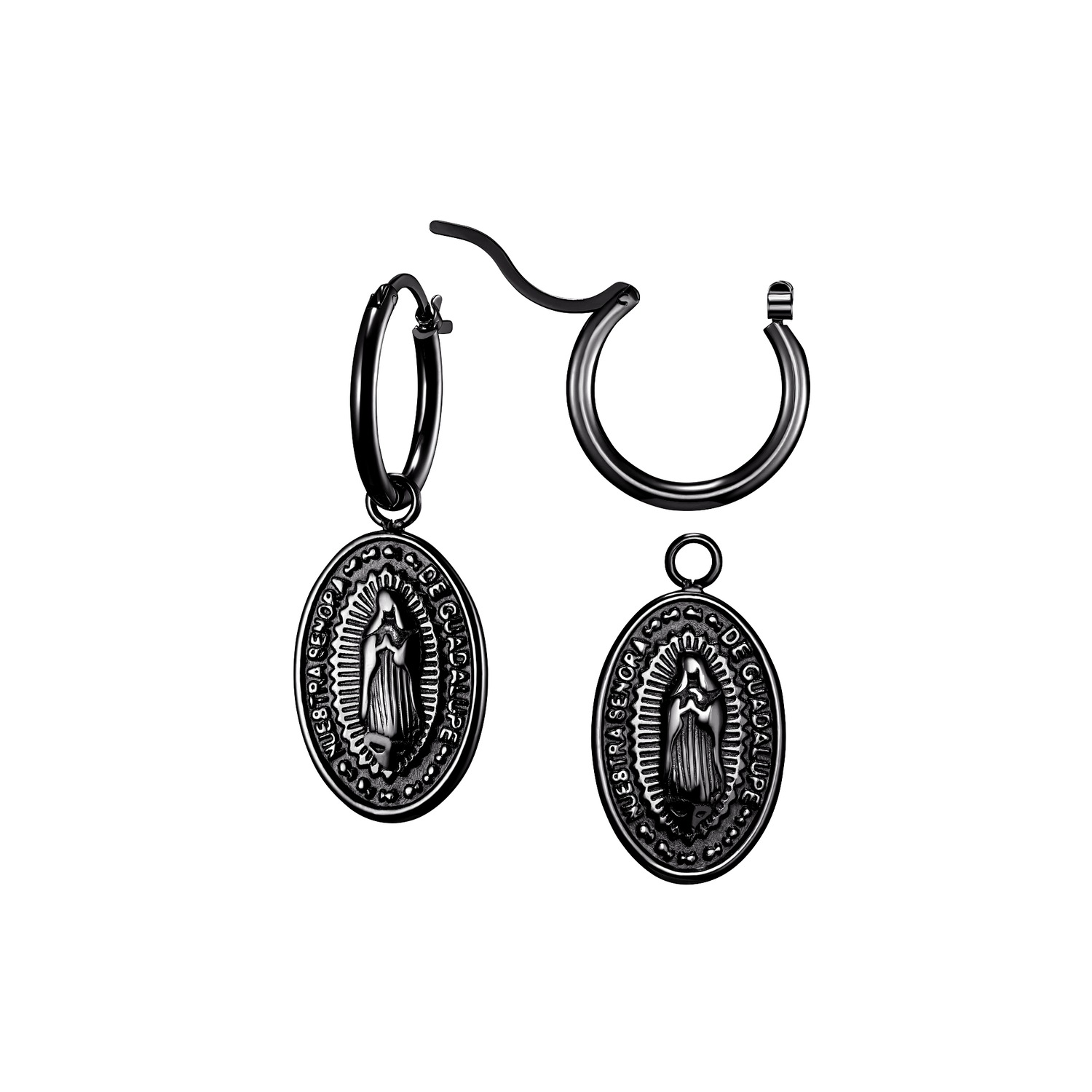 Heideman Boucles d'oreilles Diego noir