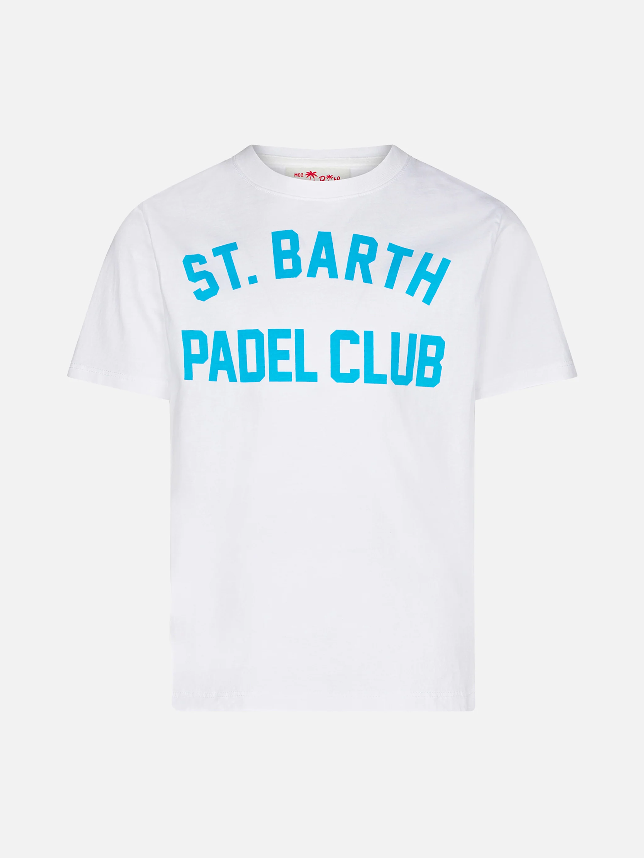 T-shirt da bambino in cotone con stampa St. Barth Padel Club