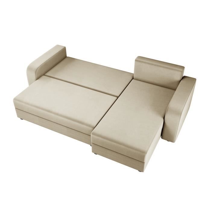 Harvey - divano letto angolare reversibile - convertibile - con contenitore - velluto - 4 posti - stile contemporaneo