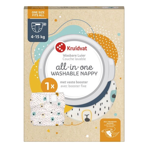 Kruidvat Periva pelena sve u jednom, bijela, 4-15 kg