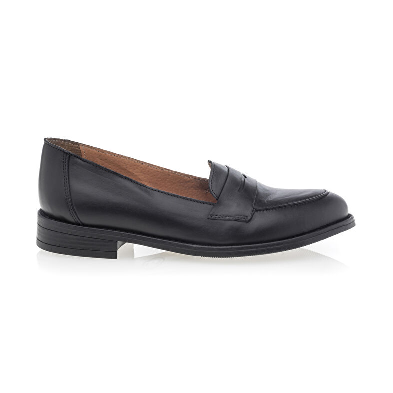 Schwarze Damen-Loafer/Bootsschuhe