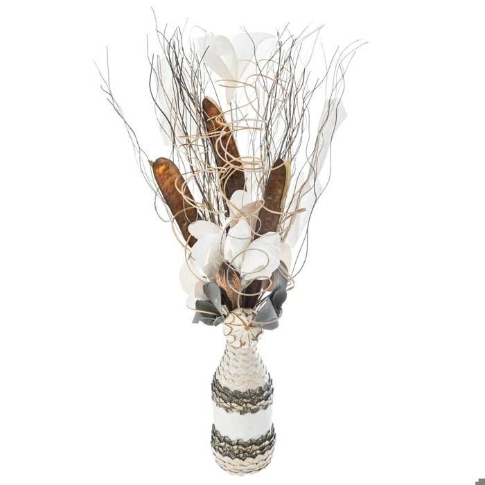 Künstliches Blumenarrangement in einer Weidenvase, 50 cm hoch – Atmosphera, Spezialisten für Inneneinrichtung