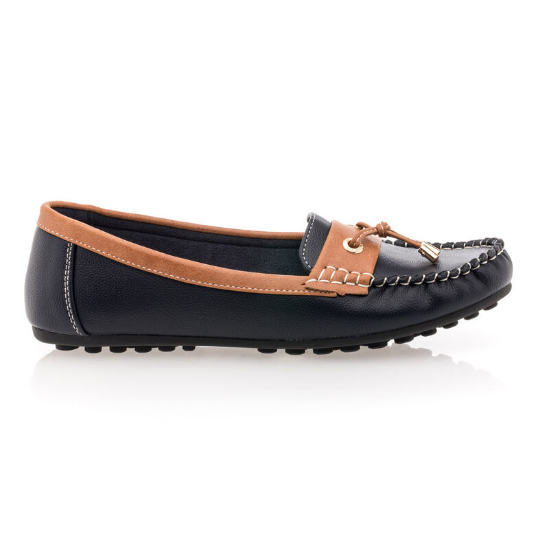 Blå loafers/båtsko til dame