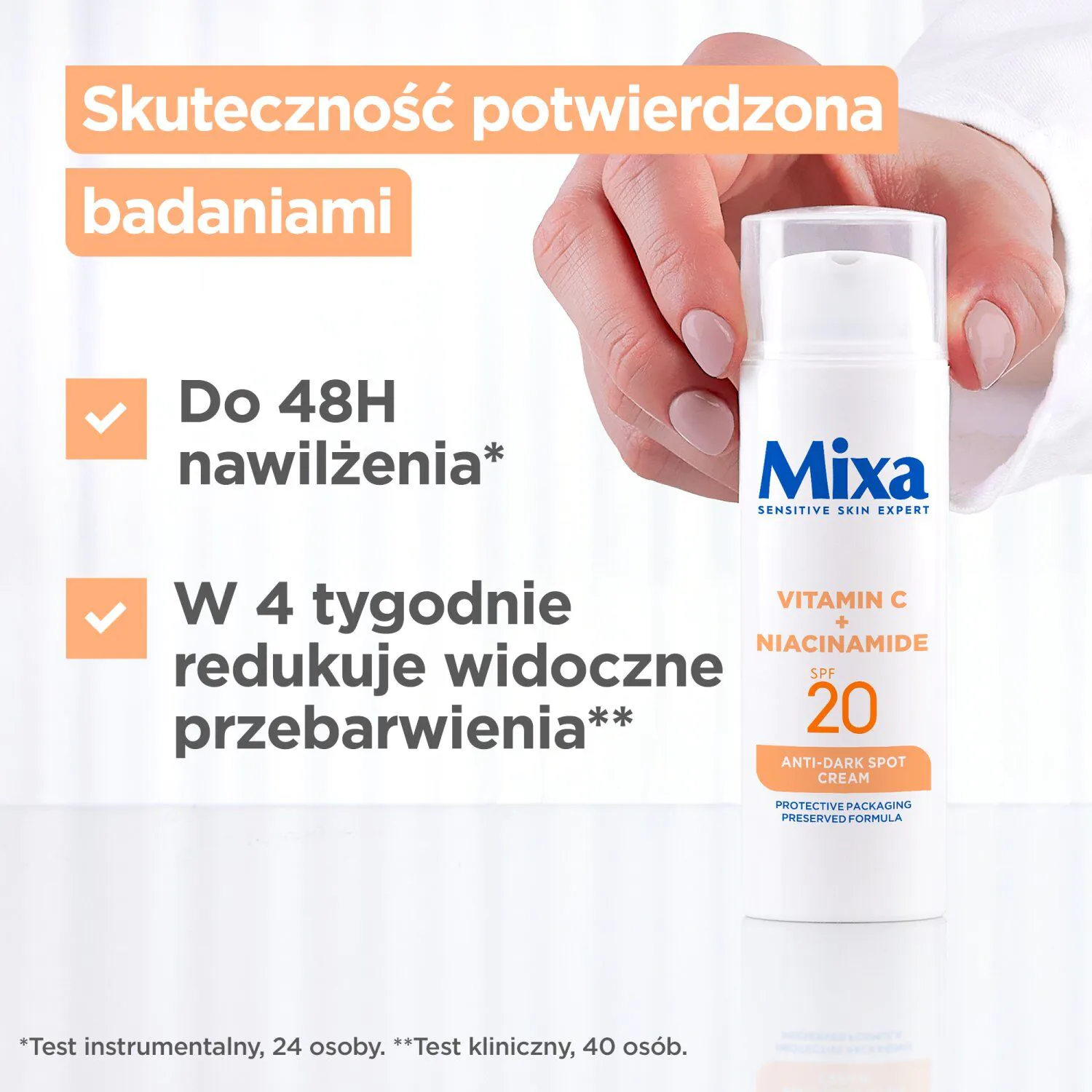 Mixa Krem do twarzy przeciw przebarwieniom Witamina C + Niacynamid