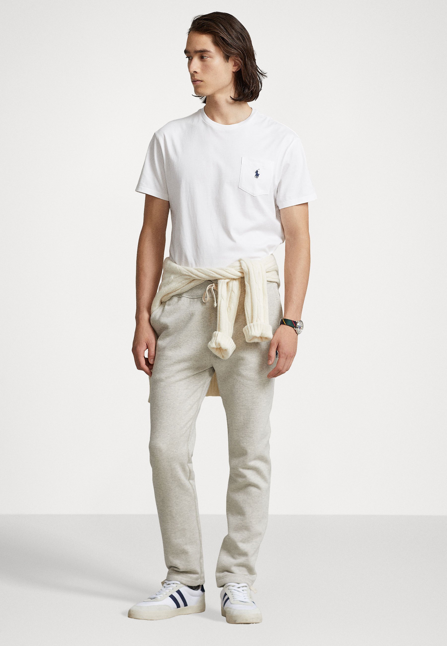Polo Ralph Lauren CLASSIC FIT JERSEY POCKET T-SHIRT - Basic T-Shirt - weiß