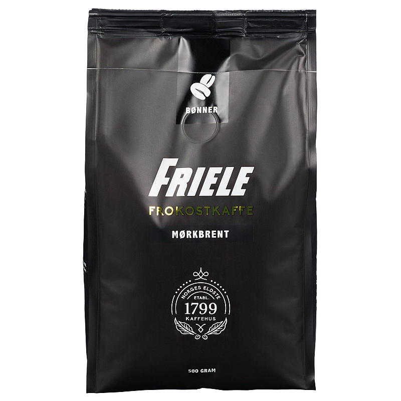 Friele Chicchi interi Friele 500 g, caffè per la colazione tostato scuro