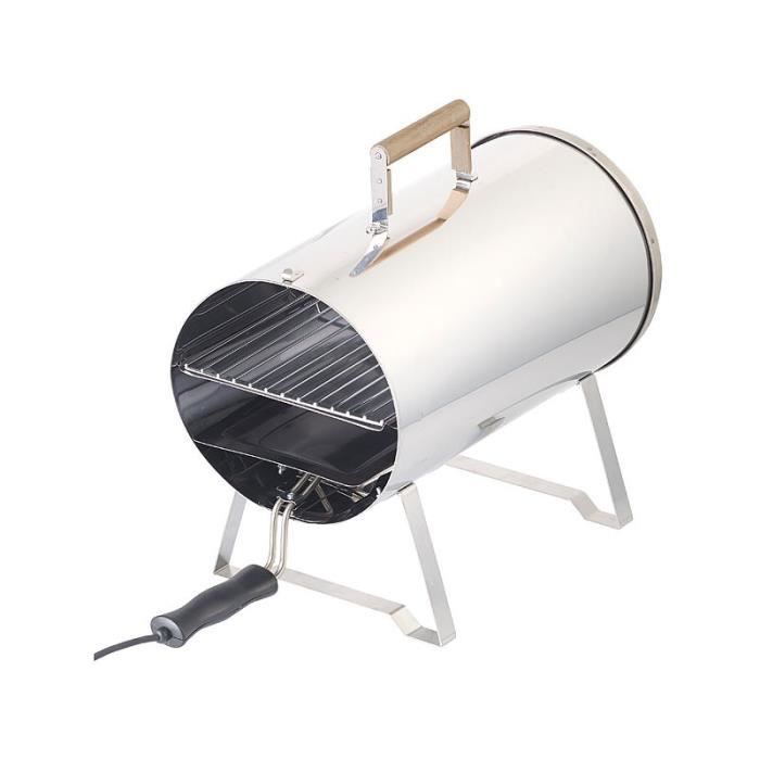 Fumoir électrique - Inox - 1100 W - 250 °C - Compact - Gril de table