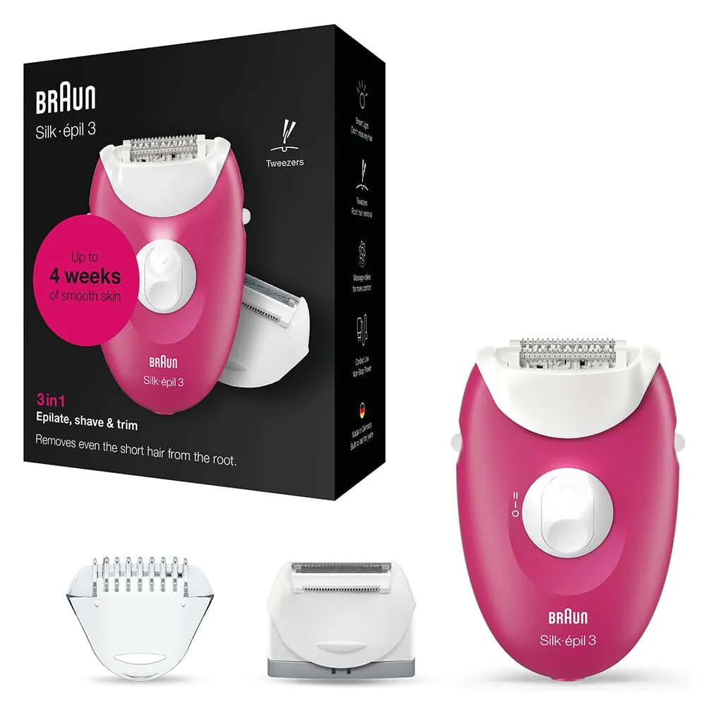 Braun Silke3 SE3276 Epilator Box WH 1CT