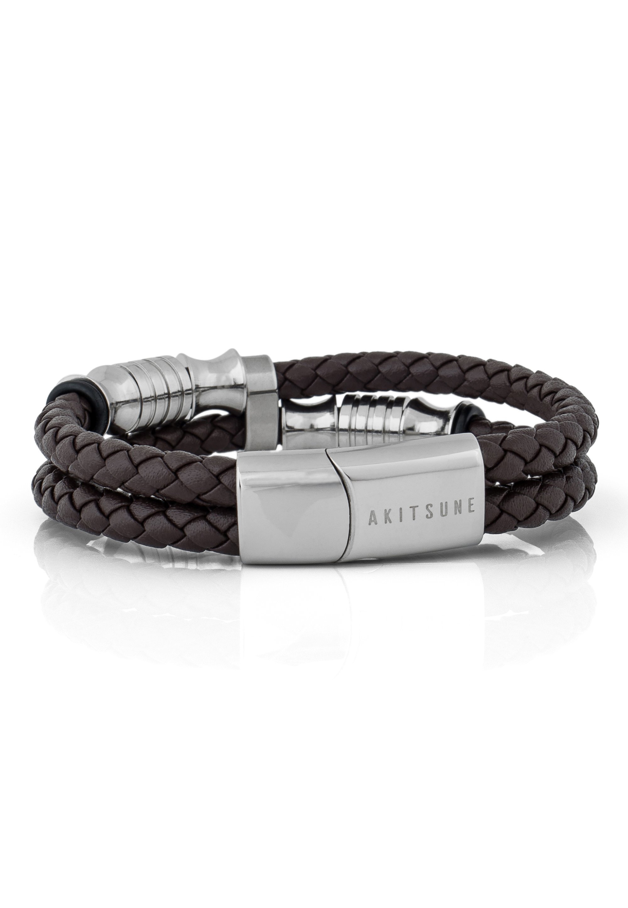 Akitsune GRACILITAS - Armband - bruin en zilverkleurig