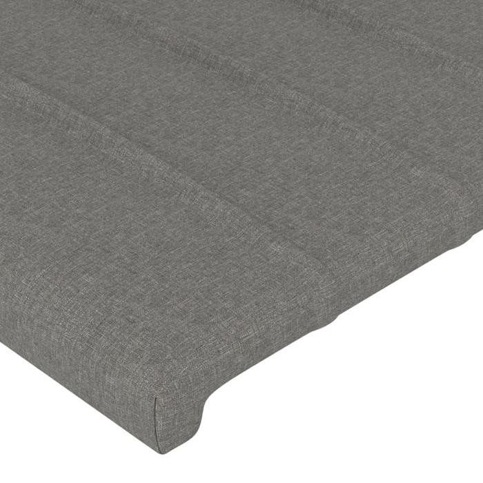 cabecero LED vidaXL para dormitorio, mueble de cama doble, accesorio para interior de cama, cabecero gris oscuro 3121857