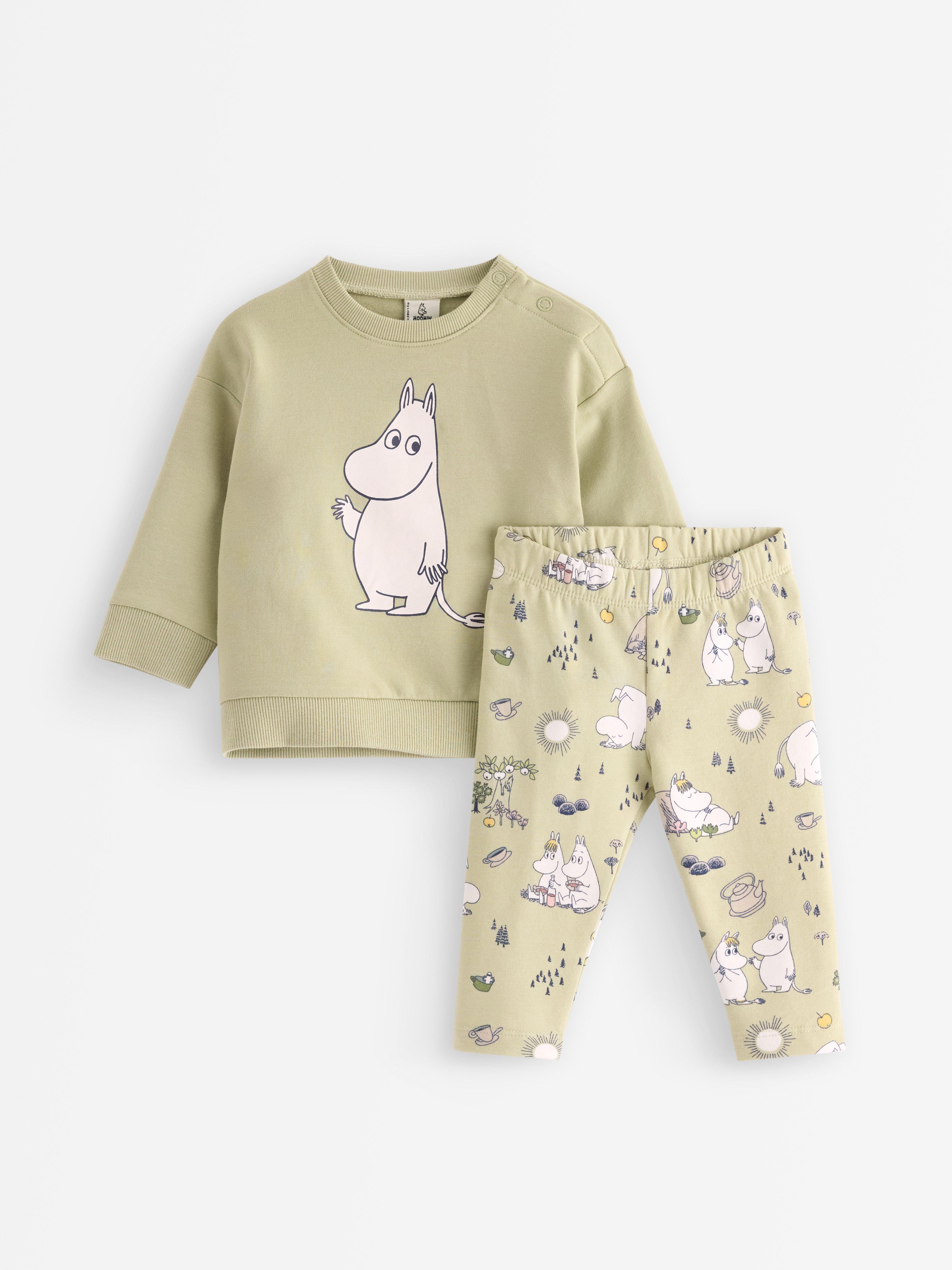 Conjunto Mumin Verde Claro Acinzentado