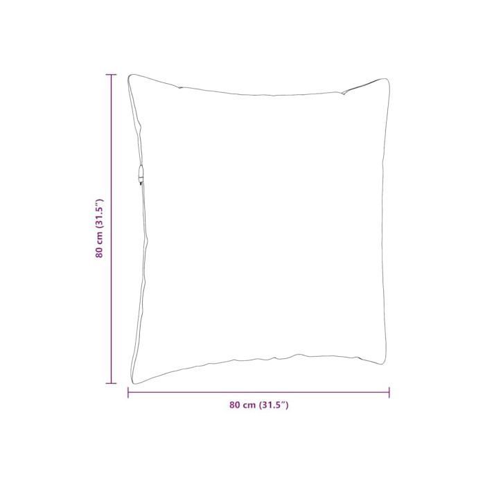 Coussins de canapé en velours - vidaXL - 80x80 cm - Rose - Housses amovibles - Rembourrage polyester - Usage intérieur