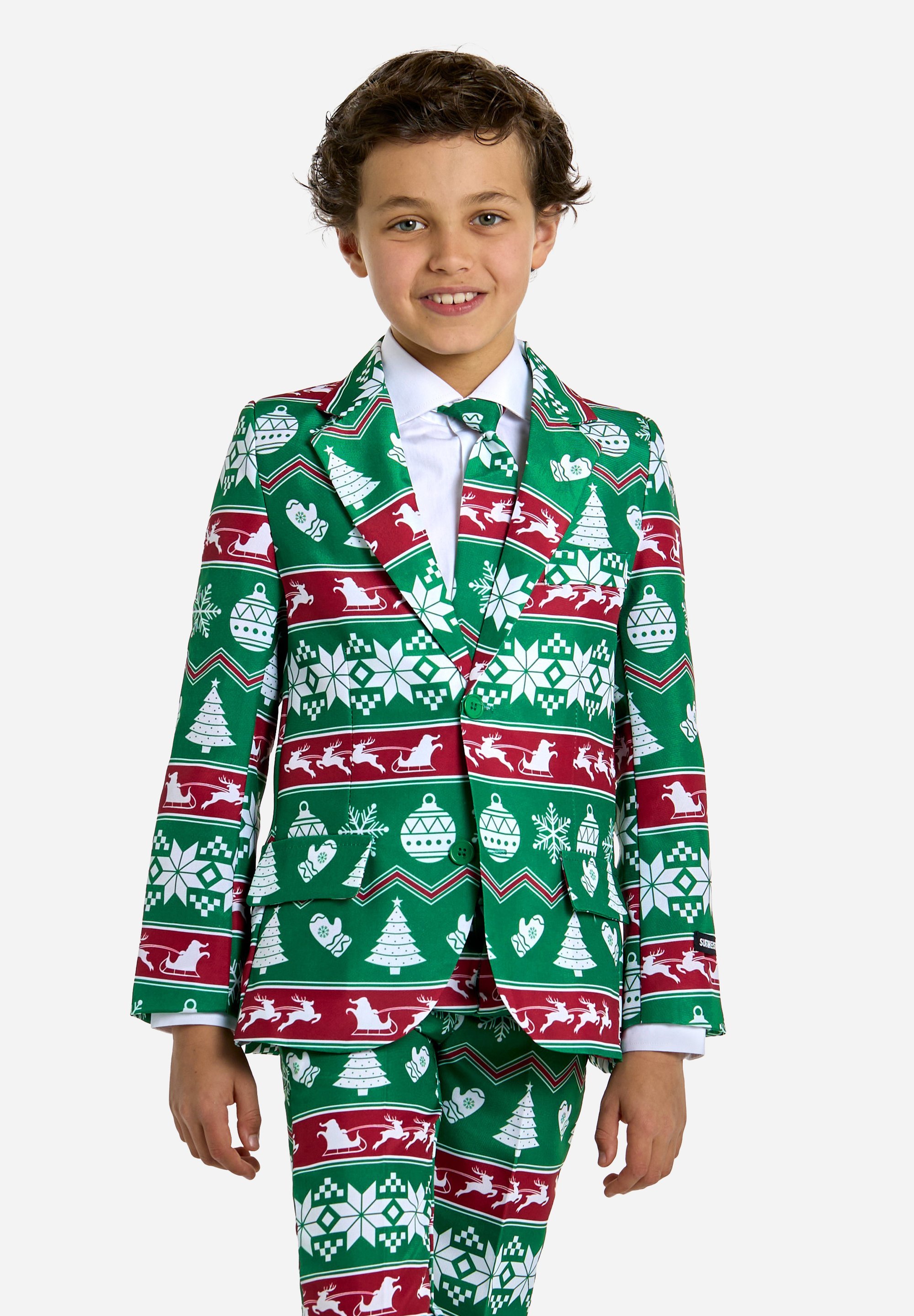 Suitmeister Jongens Kerstset Noordse Stijl - Kostuum - groen