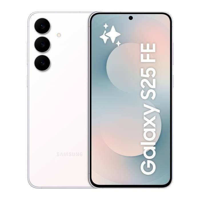 Smartphone SAMSUNG Galaxy S25 FE AI de 128 GB, color blanco