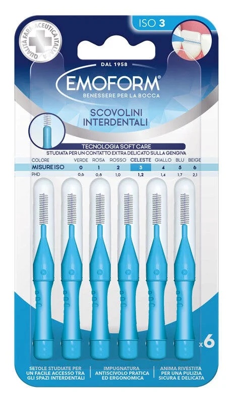 Emoform Iso 3 Interdentalbürste, hellblau, 6 Stück