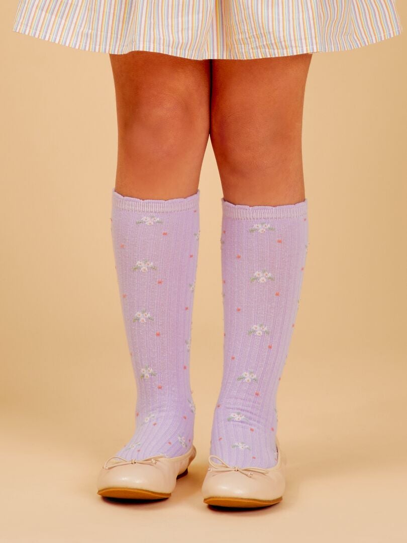 Sapatilhas de ballet com laço estampado - BEGE