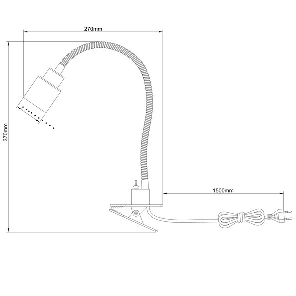 Luminária de fixação Andres GU10, prata