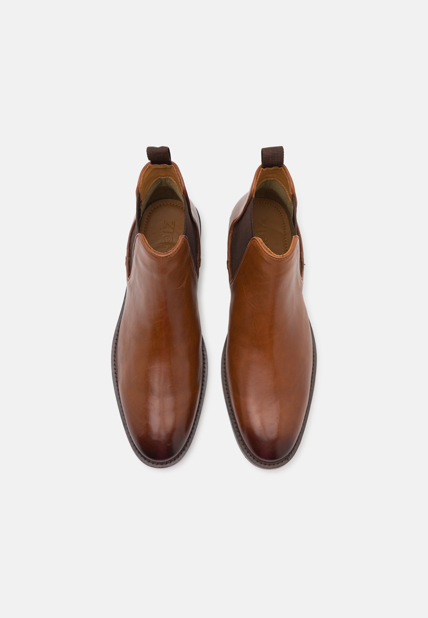 Zign LEATHER - Klassieke enkellaarsjes - cognac
