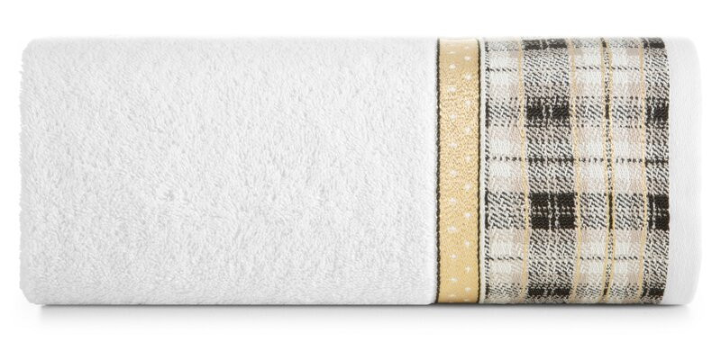 Ręcznik Angel 70x140 biały złoty świąteczny 480 g/m2